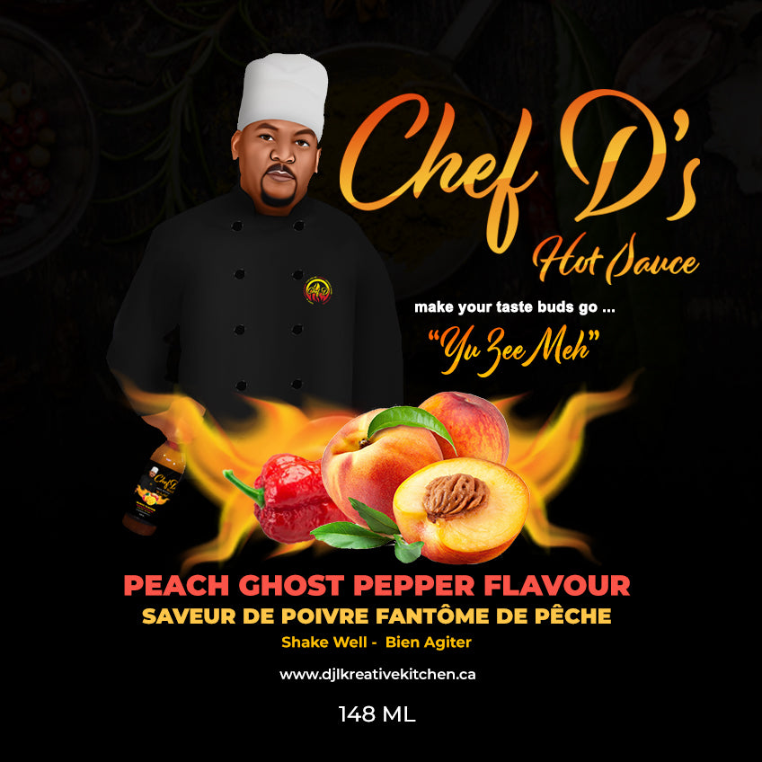 Chef D's Peach Ghost Pepper Flavour Hot Sauce